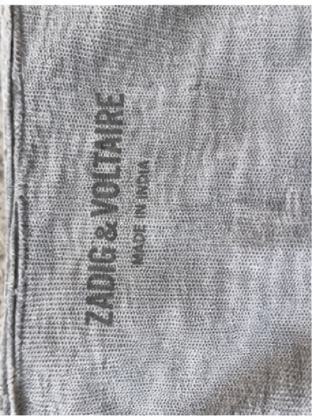 Zadig & Voltaire Gray Long Sleeve Tee with Rhinestone Skull - Picture 6 of 7